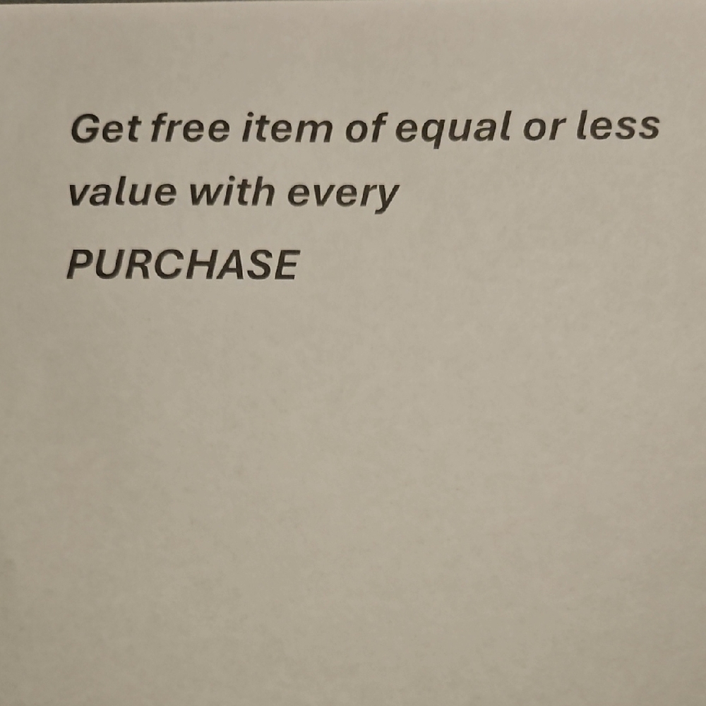 Promotional Offer Sign